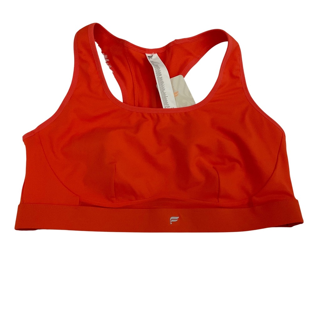 Fabletics‎ Women's Belle Racerback High Impact Sports Bra Size XXL/1X NEW Orange